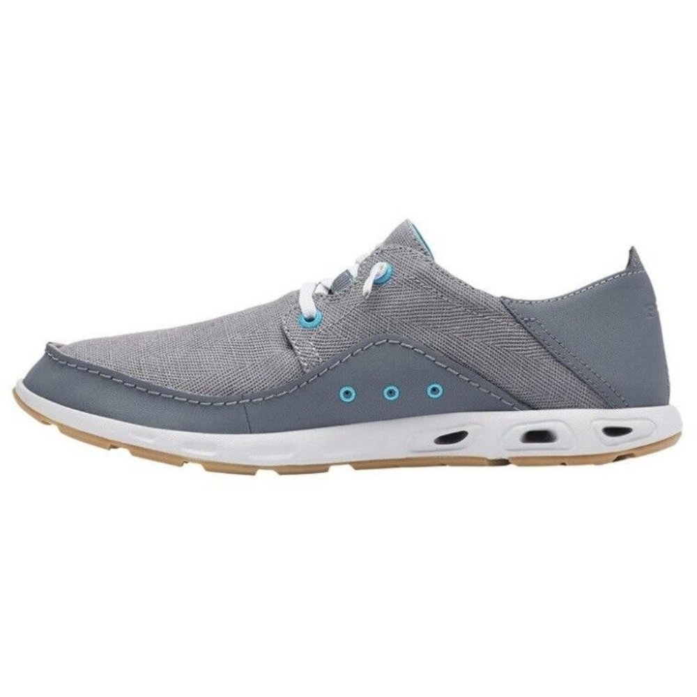Columbia Mens Bahama Vent Loco Relax PFG Fishing Grey Canvas Boat Shoes Size 8